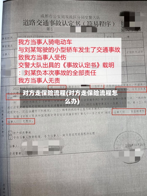 对方走保险流程(对方走保险流程怎么办)-第2张图片