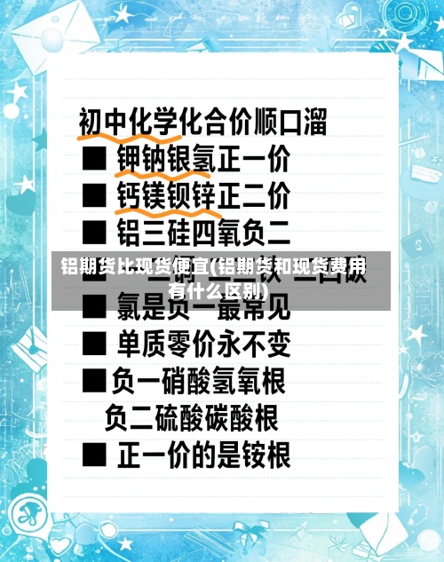 铝期货比现货便宜(铝期货和现货费用有什么区别)