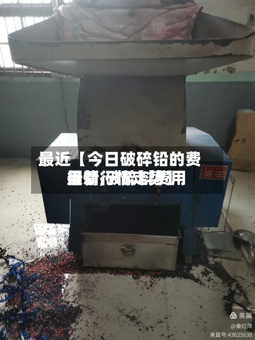 最近【今日破碎铅的费用行情,破碎料费用最新行情走势】