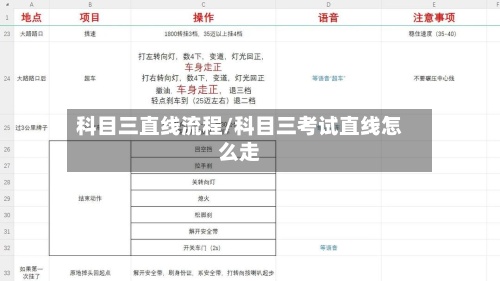 科目三直线流程/科目三考试直线怎么走-第2张图片