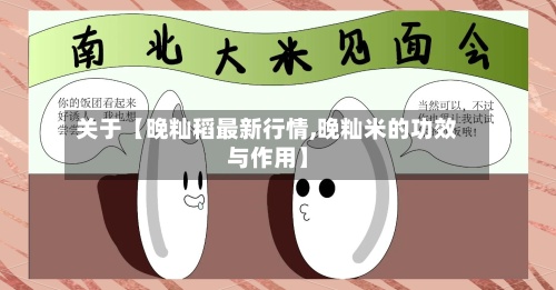 关于【晚籼稻最新行情,晚籼米的功效与作用】