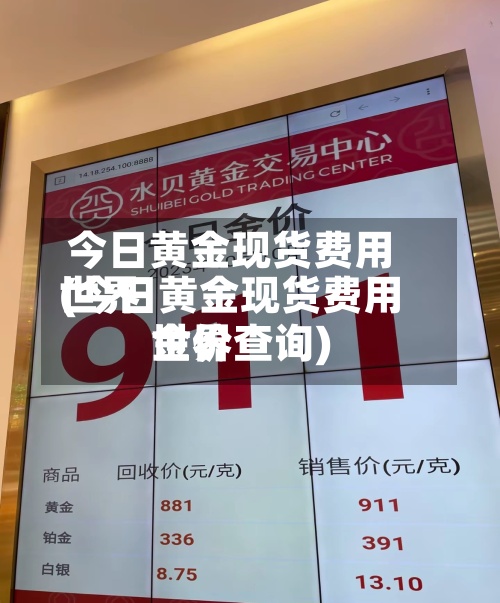 今日黄金现货费用世界(今日黄金现货费用世界金价查询)
