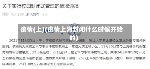 疫情(上)(疫情上海封闭什么时候开始的)-第2张图片
