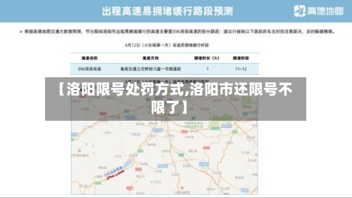 【洛阳限号处罚方式,洛阳市还限号不限了】-第2张图片