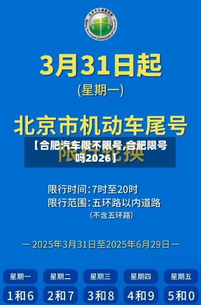 【合肥汽车限不限号,合肥限号吗2026】