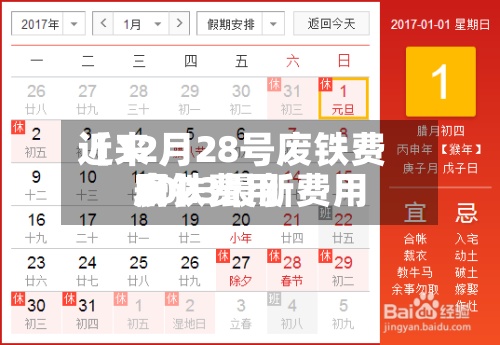 近来【12月28号废铁费用废铁费用2023最新费用表】