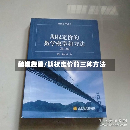 敲定费用和期权费/期权定价的三种方法-第3张图片