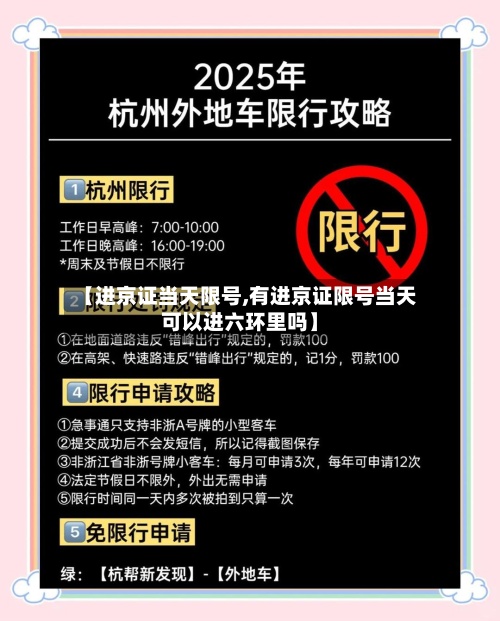 【进京证当天限号,有进京证限号当天可以进六环里吗】-第2张图片