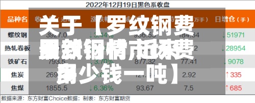 关于【罗纹钢费用最新行情,近来罗纹钢材市场费用多少钱一吨】-第2张图片