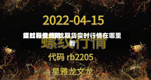螺纹期货费用实时行情/螺纹期货实时行情在哪里看-第2张图片