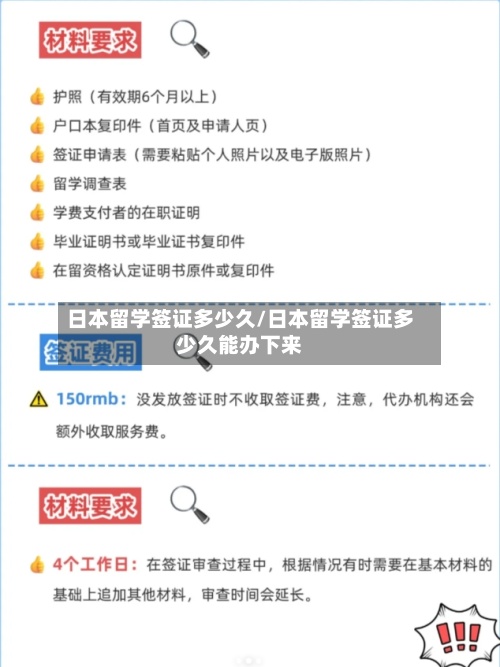 日本留学签证多少久/日本留学签证多少久能办下来-第2张图片