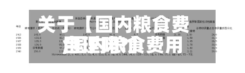 关于【国内粮食费用
,国内粮食费用
合理吗?】-第3张图片