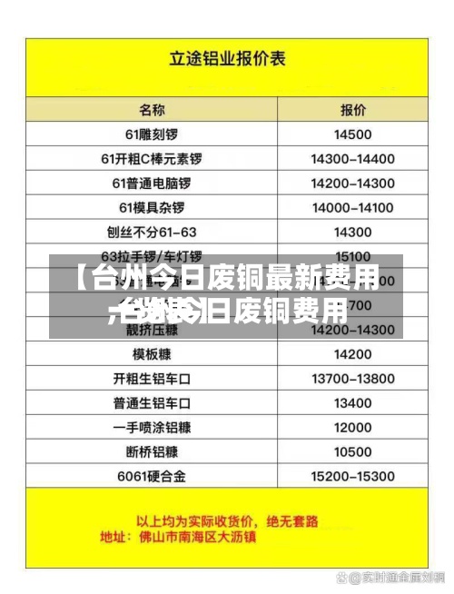 【台州今日废铜最新费用
,台州今日废铜费用
一览表】-第2张图片