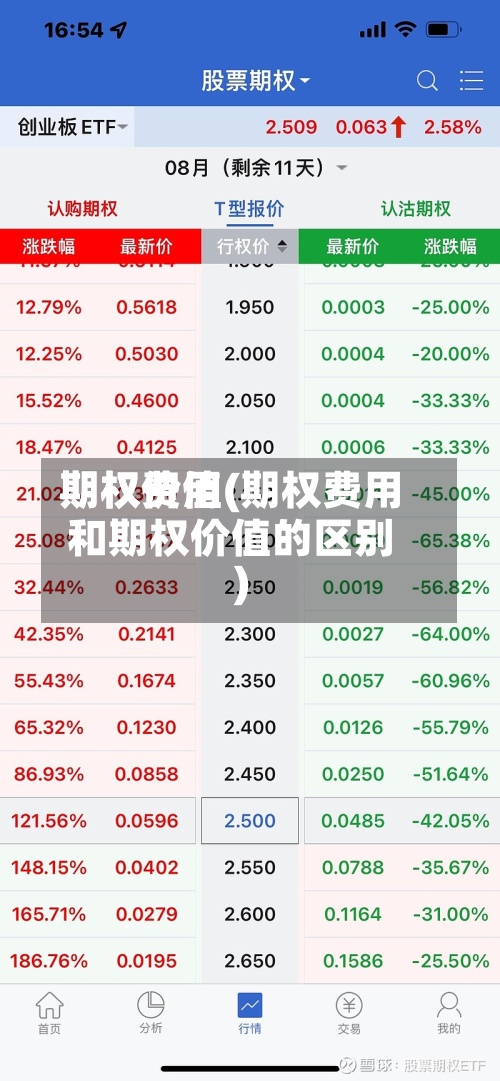 期权费用
期权价值(期权费用
和期权价值的区别)-第2张图片