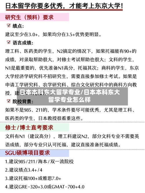 日本本科东大留学专业/日本本科东大留学专业怎么样-第2张图片