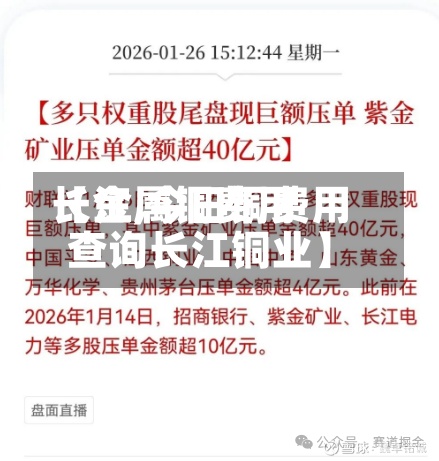 【金属铜费用长江,今日铜费用查询长江铜业】