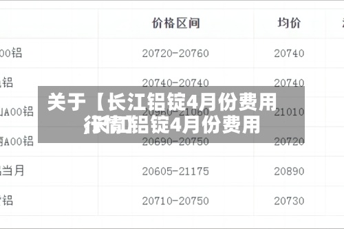 关于【长江铝锭4月份费用
,长江铝锭4月份费用
行情】-第3张图片