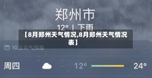 【8月郑州天气情况,8月郑州天气情况表】-第2张图片