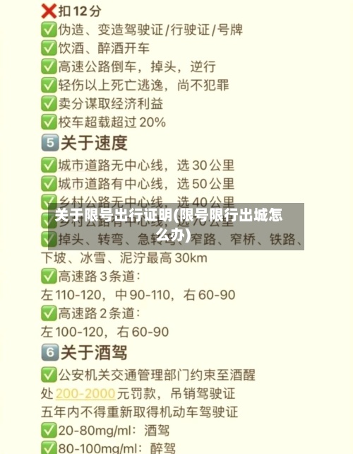 关于限号出行证明(限号限行出城怎么办)-第3张图片