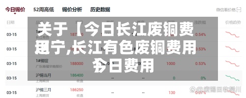 关于【今日长江废铜费用辽宁,长江有色废铜费用今日费用】-第3张图片