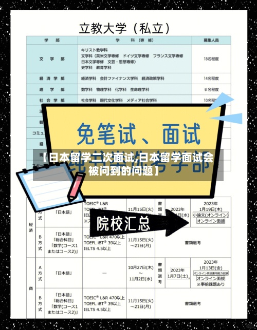 【日本留学二次面试,日本留学面试会被问到的问题】-第2张图片