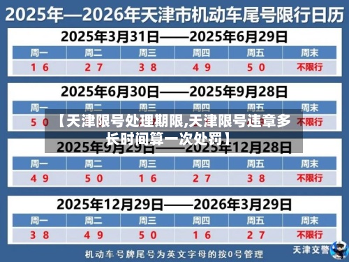 【天津限号处理期限,天津限号违章多长时间算一次处罚】