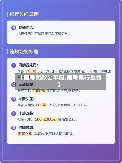 【限号罚款公平吗,限号限行处罚】