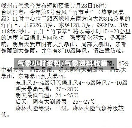 气象小时资料/气象资料收集