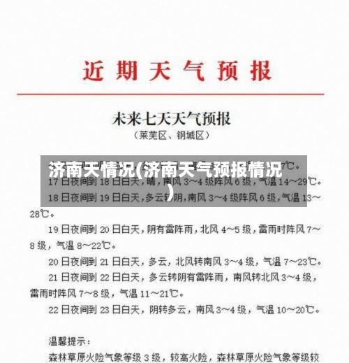 济南天情况(济南天气预报情况)-第3张图片