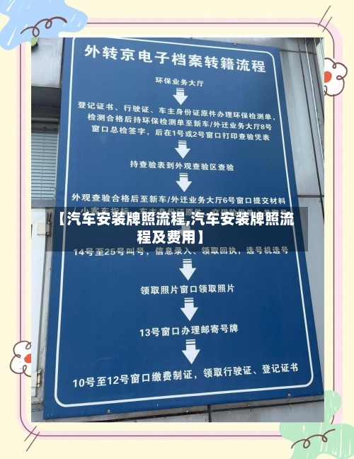 【汽车安装牌照流程,汽车安装牌照流程及费用】