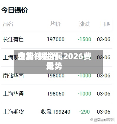 金属锡世界费用走势/锡金属2026费用走势