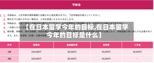 【在日本留学今年的目标,在日本留学今年的目标是什么】-第2张图片