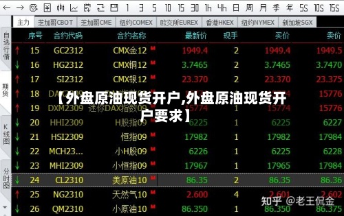 【外盘原油现货开户,外盘原油现货开户要求】-第3张图片