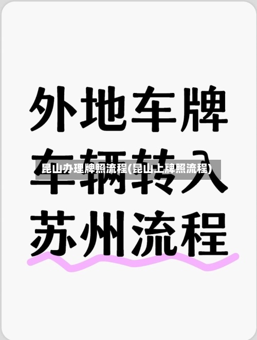 昆山办理牌照流程(昆山上牌照流程)-第2张图片