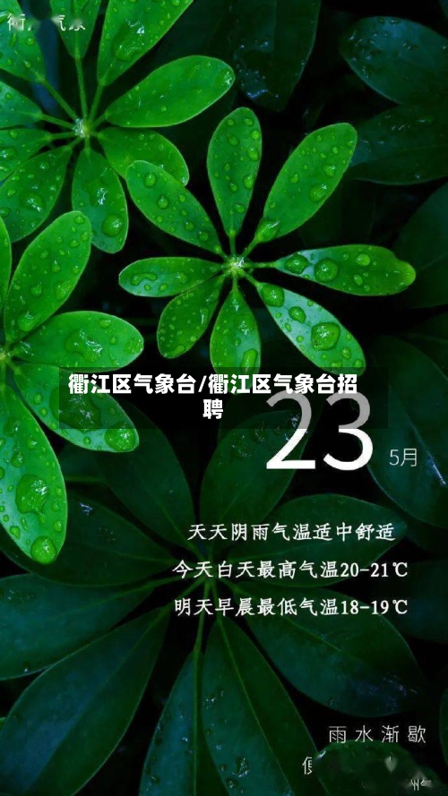 衢江区气象台/衢江区气象台招聘