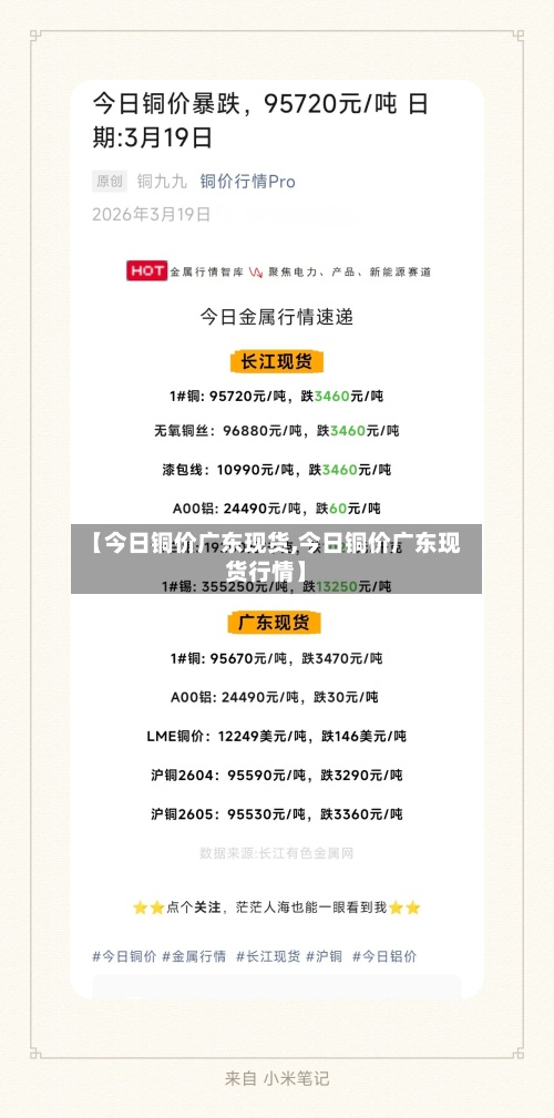 【今日铜价广东现货,今日铜价广东现货行情】