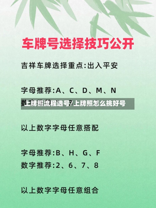 上牌照流程选号/上牌照怎么挑好号